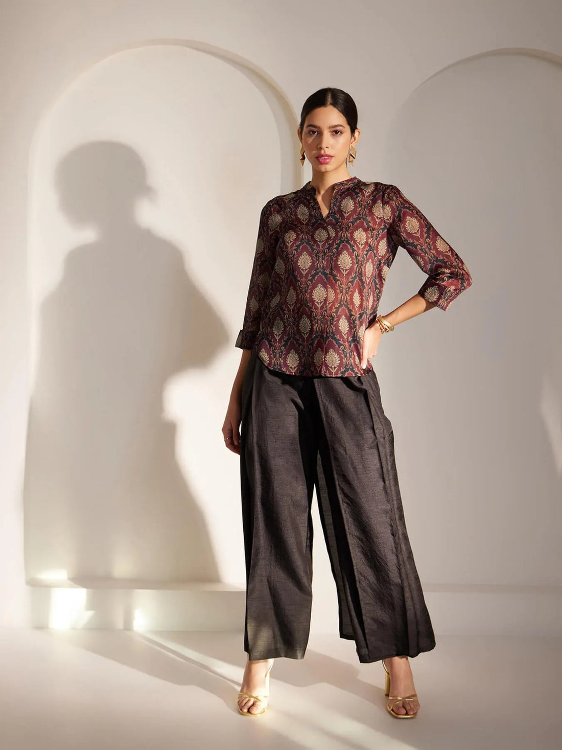 Printed Shirt – Regal Buta Design, Women’s Elegant Wear